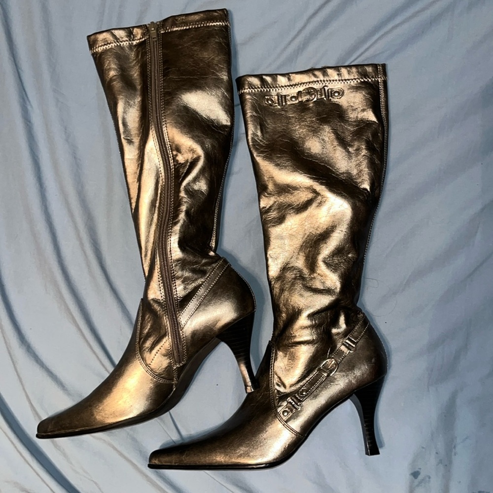 Silver Pioni Heeled Boots